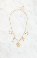 LA Hearts Holly Layered Charm Necklace