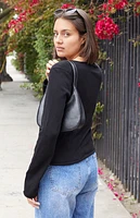 John Galt Black V Neck Sweater