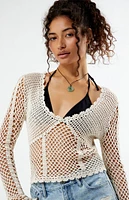 Penelope Crochet Long Sleeve Top