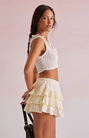 Beverly and Beck Cecily Crochet Cropped Tank Top