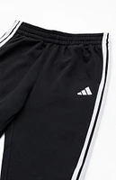 adidas Kids Essentials Black 3 Stripes Jogger Sweatpants