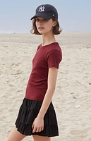 John Galt Burgundy Jasmine T-Shirt