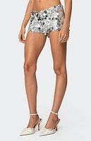 Edikted Sephira Sequin Micro Shorts