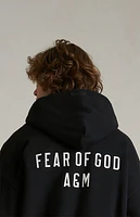 Fear of God Essentials Black Heavy Fleece University Full Zip Hoodie