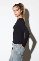 PS Basics by Pacsun Queen Long Sleeve Cropped T-Shirt