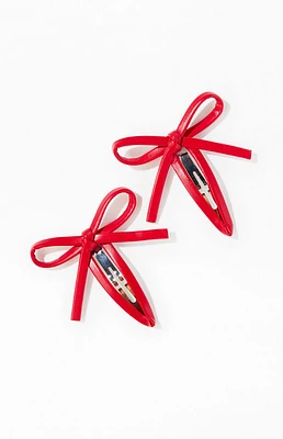 PacSun 2 Pack Red Bow Hair Clips