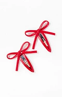 PacSun 2 Pack Red Bow Hair Clips