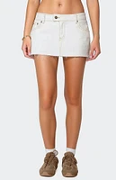 Edikted Bow Denim Mini Skort