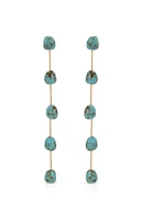 Ettika Dripping Turquoise 18k Gold Plated Earrings