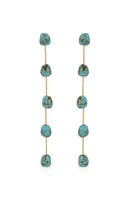 Ettika Dripping Turquoise 18k Gold Plated Earrings