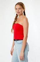 LA Hearts Longline Sweater Tube Top