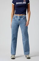 Pacsun Jordyn Low Rise Straight Leg Jeans Medium Indigo