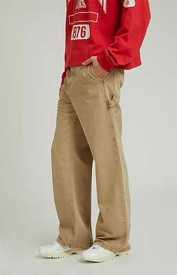 PacSun Tan Extreme Baggy Carpenter Jeans