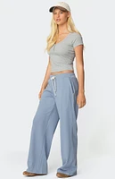 Edikted French Terry Straight Leg Sweatpants