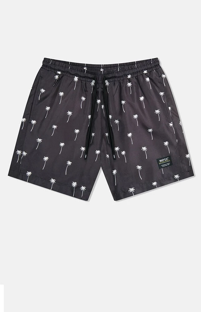 WeSC America Inc Zack Palm AOP 5" Swim Trunks