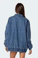 Edikted Sophie Oversized Washed Denim Coat