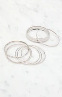 LA Hearts Etched Bangle Set