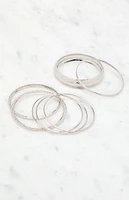 LA Hearts Etched Bangle Set