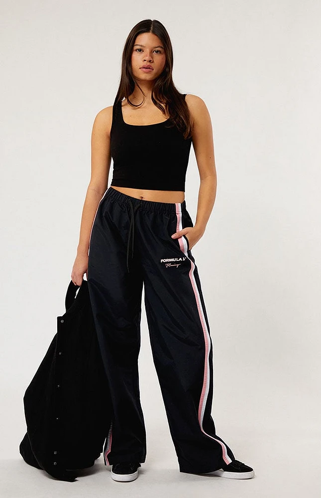 Formula 1 x PacSun Black & Pink Woven Track Pants