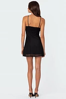 Edikted Anette Mesh Mini Dress