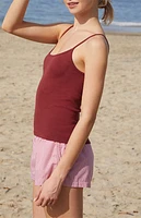 John Galt Burgundy Skylar Tank Top
