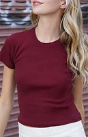 John Galt Burgundy Short Sleeve T-Shirt