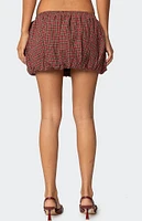 Edikted Marlene Plaid Bubble Mini Skirt