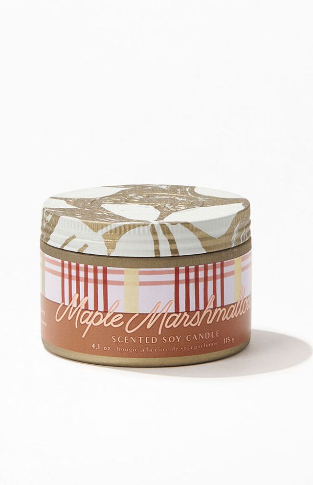 Small Tin Maple Marshmallow Candle