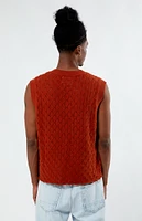 PacSun Burnt Orange Sweater Vest