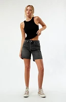 Levi's 501 Original Black Mid-Length Denim Shorts