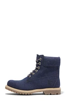 Timberland Women's Dark Blue Canvas Stone Street 6inch Lace-Up Waterproof Boots