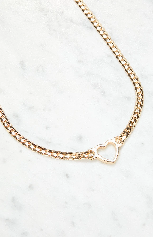 LA Hearts Heart Chain Necklace