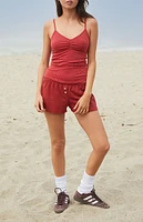 John Galt Red Polka Dot Archie Tank Top