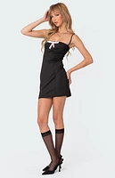 Edikted Nancy Bow Ribbon Mini Dress