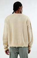 PacSun City Of Angels Cropped Destroyed Sweater