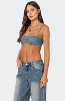 Edikted Brandy Denim Bralette