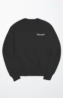 Black PacSun Fleece Crew Neck Sweatshirt