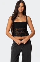 Edikted Gwyn Mixed Lace Top