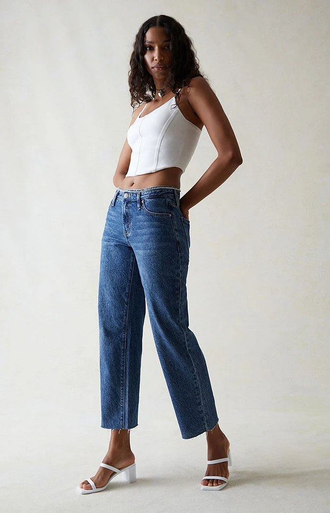 PacSun Eco Indigo Rhinestone '90s Straight Leg Jeans