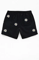 Pacsun Daisy Embroidered 6.5" Swim Trunks