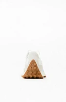 New Balance White & Blue 327 Sneakers