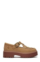 Timberland Women's Beige Nubuck Stone Street Buckle Mary Jane Shoes