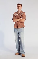 PacSun Light Indigo Slub Baggy Jeans