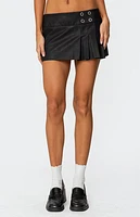 Edikted Sacha Faux Leather Mini Skort