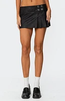 Edikted Sacha Faux Leather Mini Skort