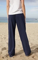 John Galt Navy Anastasia Tie Baggy Sweatpants