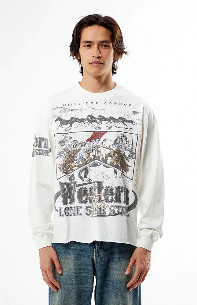 Pacsun Western Cropped Long Sleeve T-Shirt