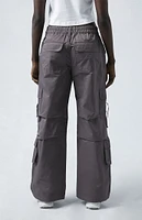 PacSun Purple Elastic Waist D-Ring Cargo Pants