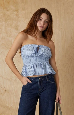 Your Favorite Striped Halter Balloon Top