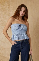 Your Favorite Striped Halter Balloon Top